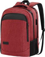 Monsdle Travel Laptop Backpack Anti Theft Water Resistant Backpacks School Computer Bookbag with USB Charging Port for Men Women College Students Fits 15.6 Inch Laptop (Black)
